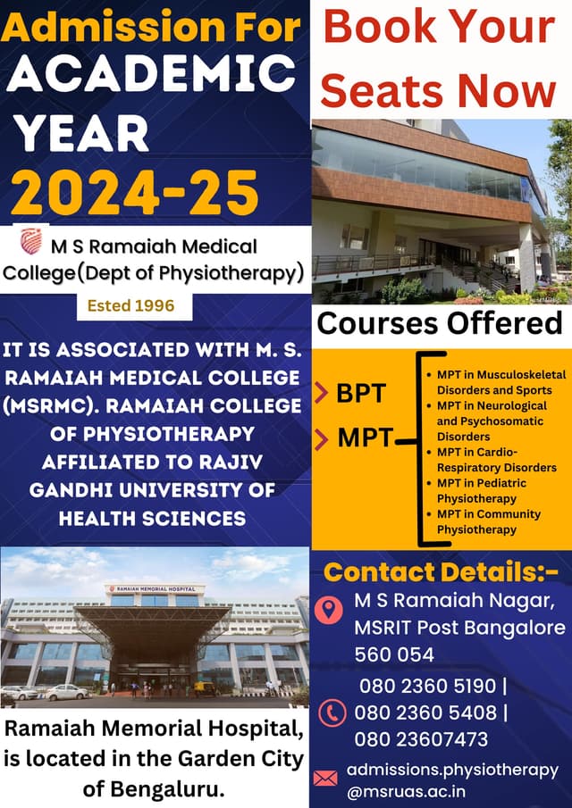 M S Ramaiah Medical College(Dept of Physiotherapy)